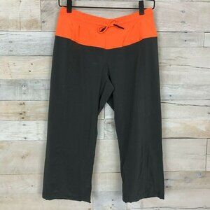 Lululemon Activewear Capri Pants Gray Orange 4